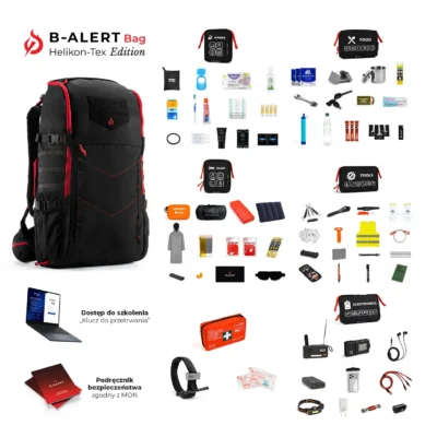 B-ALERT Bag Helikon-Tex Edition plecak awaryjny wyposazenie w srodku